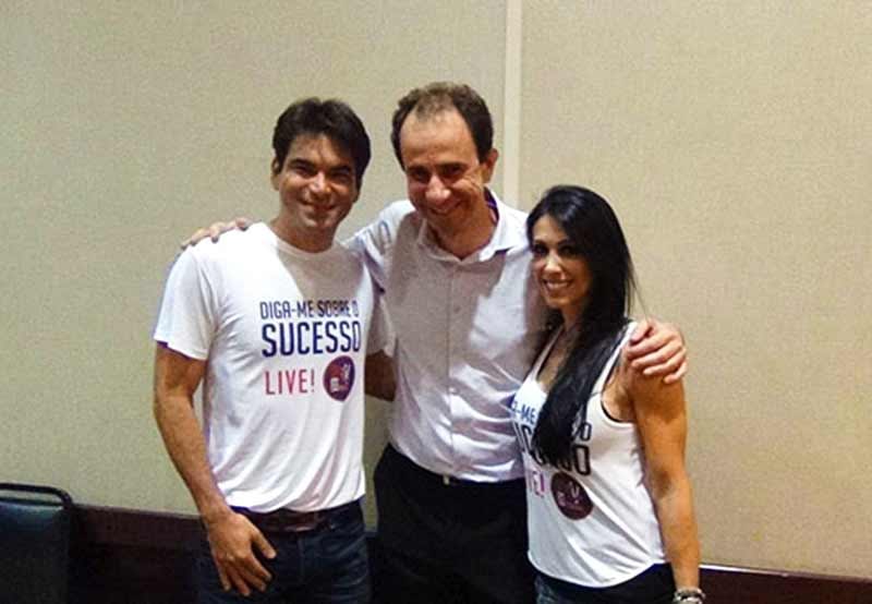 Daniel Bizon com Bella Falconi e Luciano Bruno em Uberlândia Daniel Bizon com Bella Falconi e Luciano Bruno em Uberlândia