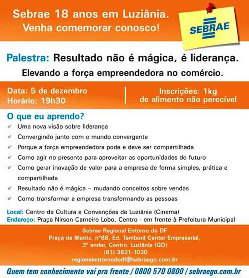 Anúncio da palestra com Daniel Bizon em Luziânia Goiás Anúncio da palestra com Daniel Bizon em Luziânia Goiás
