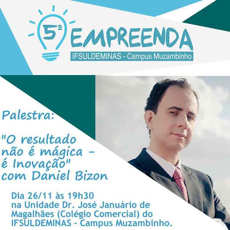 Folder de chamada da palestra de Daniel Bizon Folder de chamada da palestra de Daniel Bizon